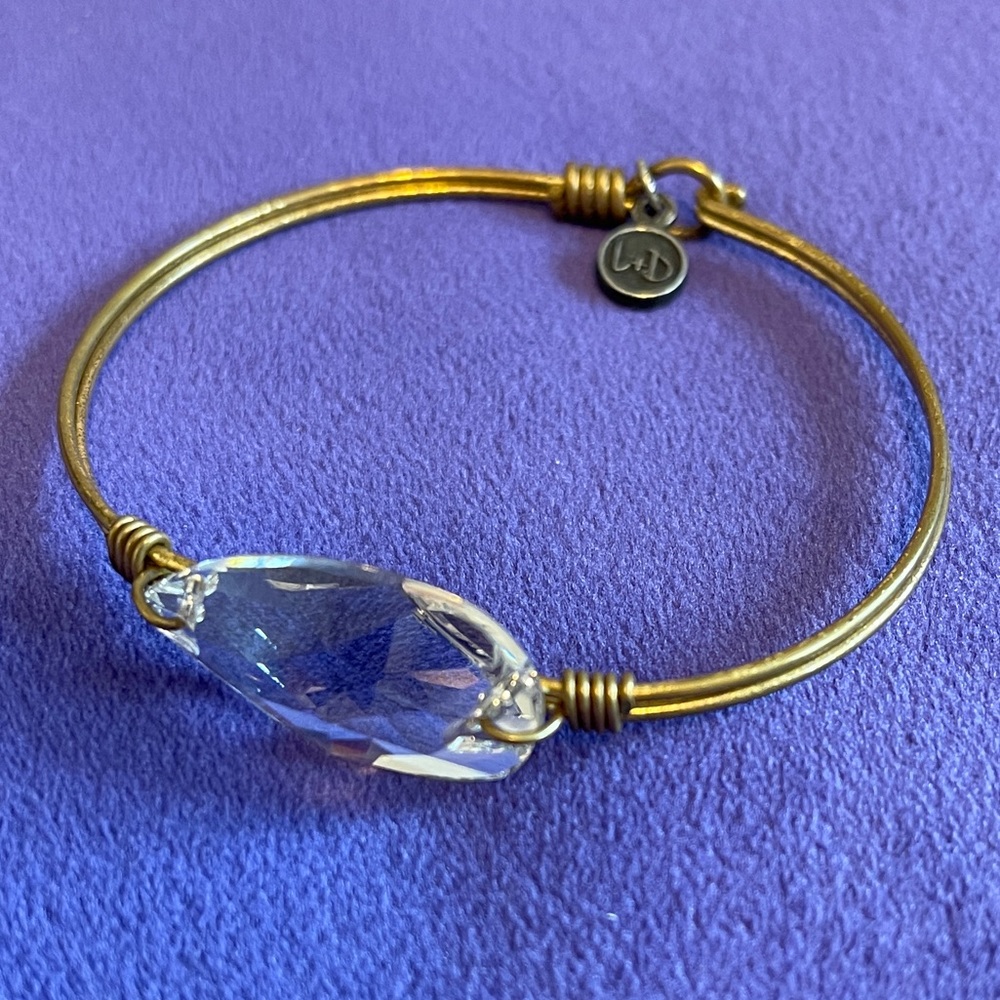 Pear Stone Bangle Bracelet